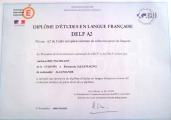 DELF-Diplom der Niveaustufe A2 an Andreas Deutschmann