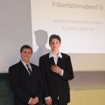 Präsentationsabend der 7. Klassen 2/2013